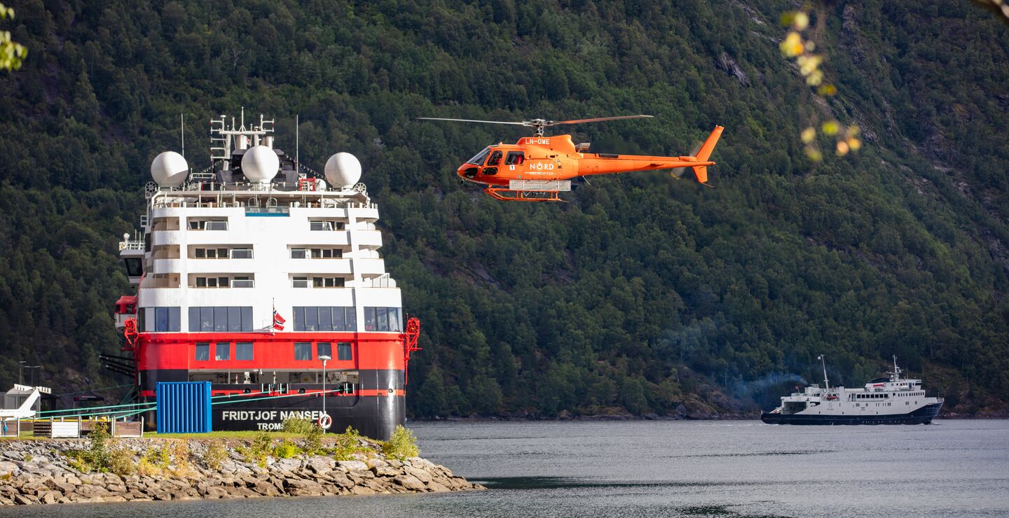 Hurtigruta ship used as hotel ship during the shooting of Mission Impossible 7 in Norway