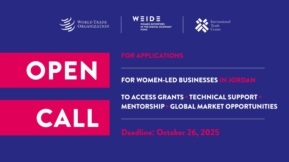 Jordan joins WTO-ITC WEIDE Fund programme with call for women entrepreneurs